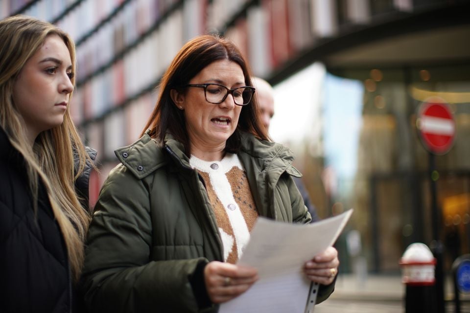 Step-grandmother Kerrie Hoath speaking outside the Old Bailey (James Manning/PA)