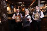 thumbnail: From left to right, employees Caoimhin Pearson, Padraig McGuckin and Paula McGeagh look forward to welcoming customers to Cookstown's newest bar, The 40 Thieves Tavern