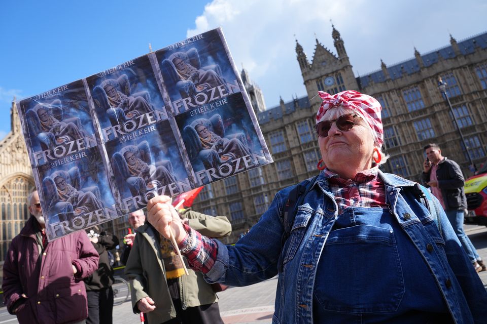 The decision to means-test the winter fuel payment has brought protests from both outside and within the Labour Party (Lucy North/PA)