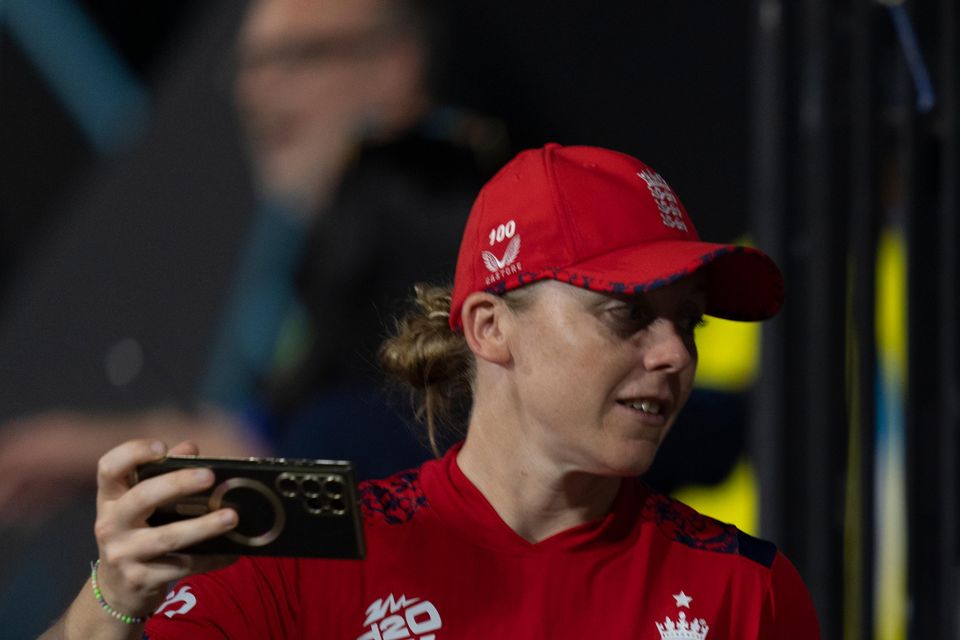 Heather Knight is prepared for England to grind it out (AP Photo/Altaf Qadri)