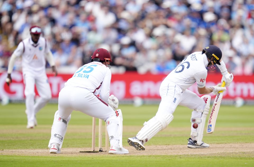 Joe Root was finally dismissed 13 runs short of a 33rd Test century (Nick Potts/PA)