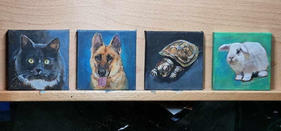 Mrs Birchmore has painted a range of animals in miniature (Alex Birchmore Art/PA)