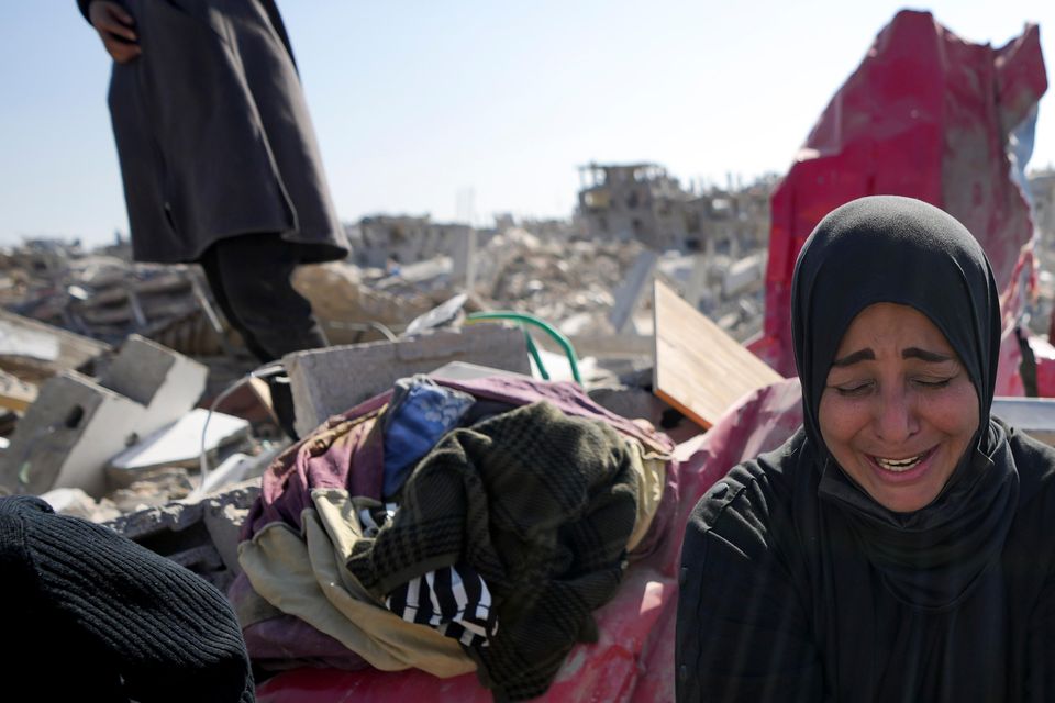 Scenes of devastation greeted people returning to Rafah (AP)