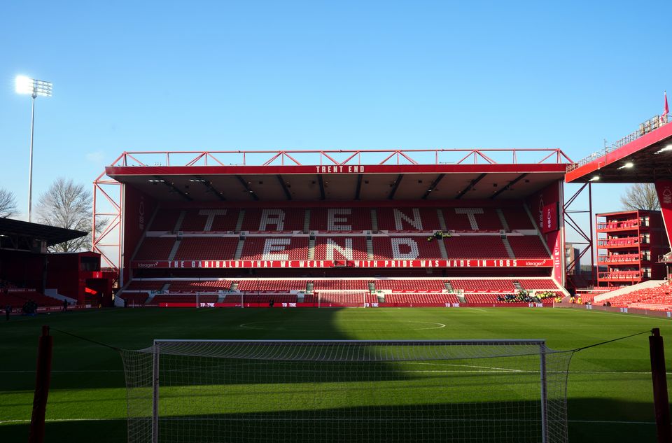 Nottingham Forest’s City Ground is close to England’s base (Bradley Collyer/PA)