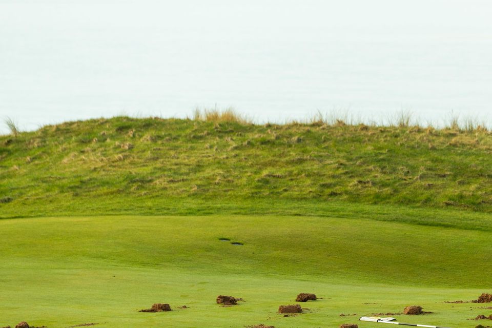 Damage to Trump Turnberry, which has been vandalised by activists (Milo Chandler/PA)