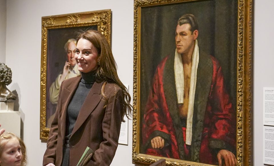 The Princess of Wales during the visit to the National Portrait Gallery (Arthur Edwards/The Sun/PA)