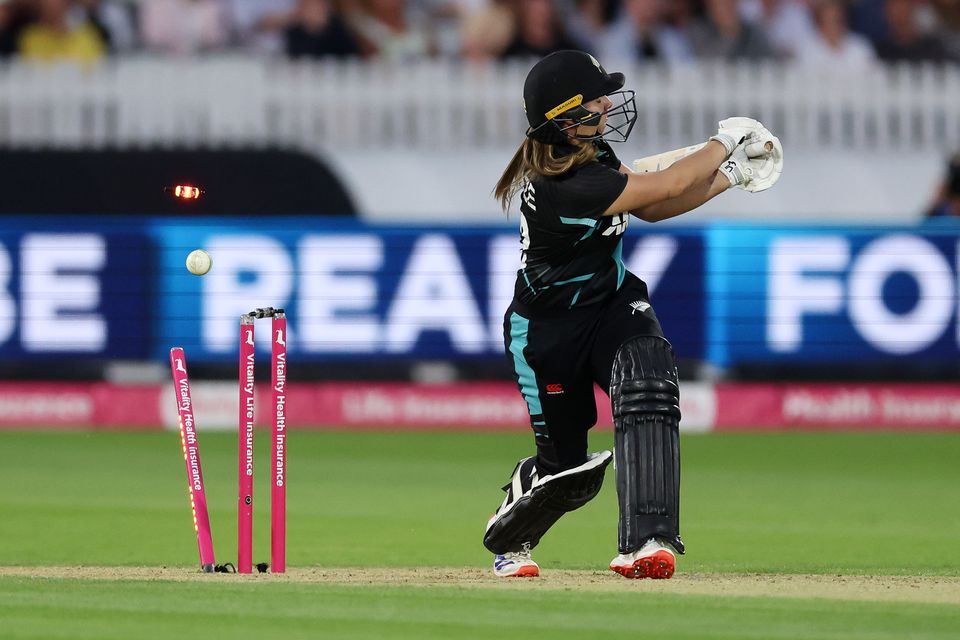 Isabella Gaze, pictured, was one of three wickets for Lauren Bell (Steven Paston/PA)