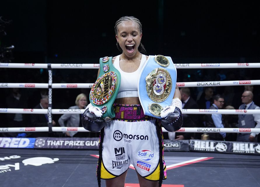 Natasha Jonas added the WBC title to her IBF belt by beating Ivana Habazin at the weekend (Peter Byrne/PA)