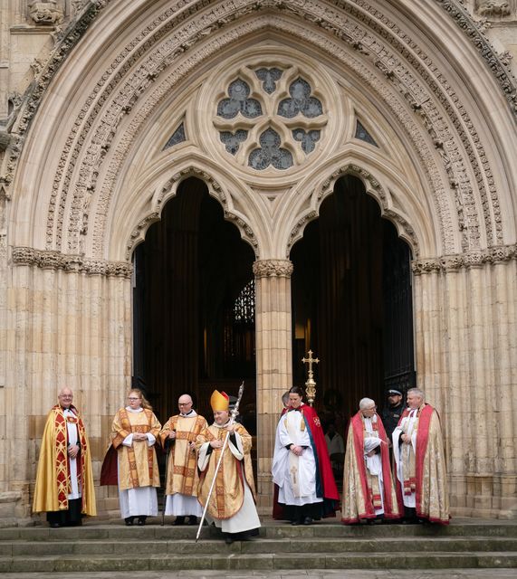 The Archbishop of York Stephen Cottrell outside York Minster on Wednesday (Danny Lawson/PA)