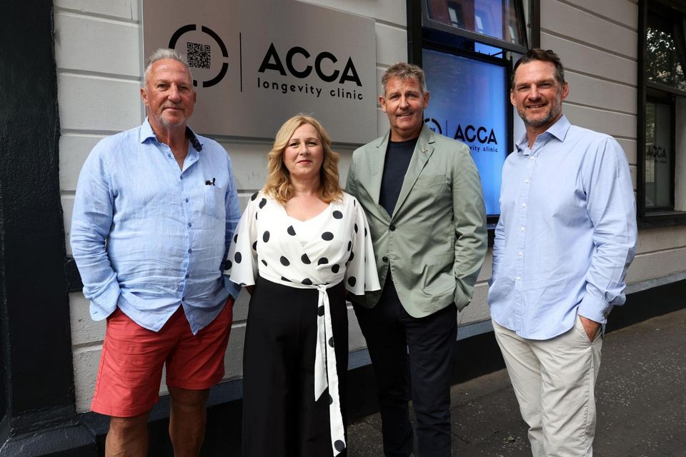 Lord Ian Botham withACCA Longevity Clinic co-founders Tracey Eisen, Jonathan Doherty and Liam Botham