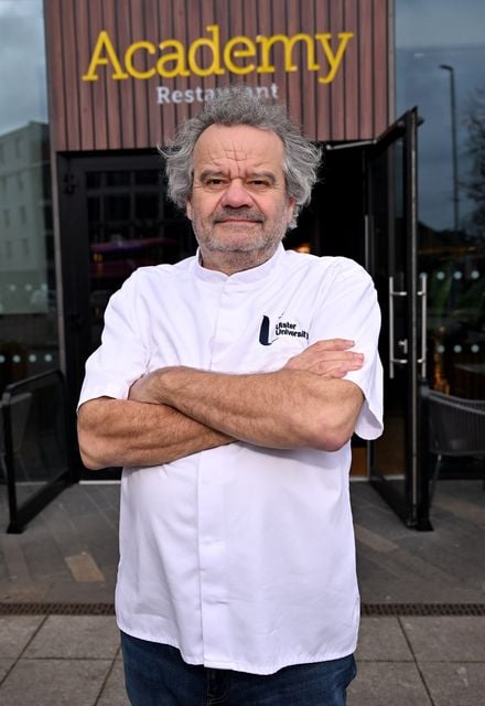 Celebrity chef Mark Hix at the University of Ulster Academy restaurant in Belfast    (Stephen Hamilton)