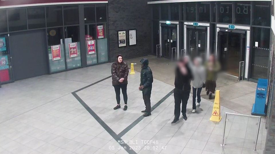 CCTV footage of the Constance Marten and Mark Gordon walking into Bolton bus interchange (Met Police/PA)