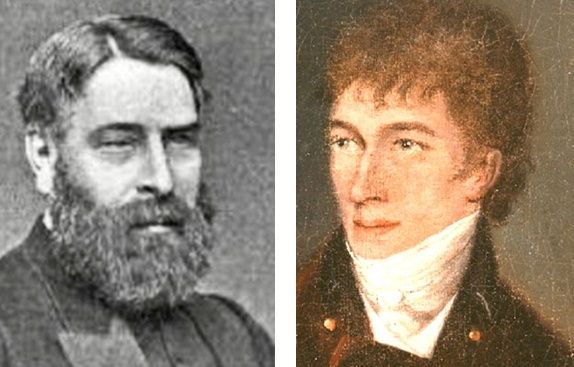 A wedding against her father’s wishes: Charlotte’s husband Arthur Bell Nicholls (left); and her father Patrick Brontë