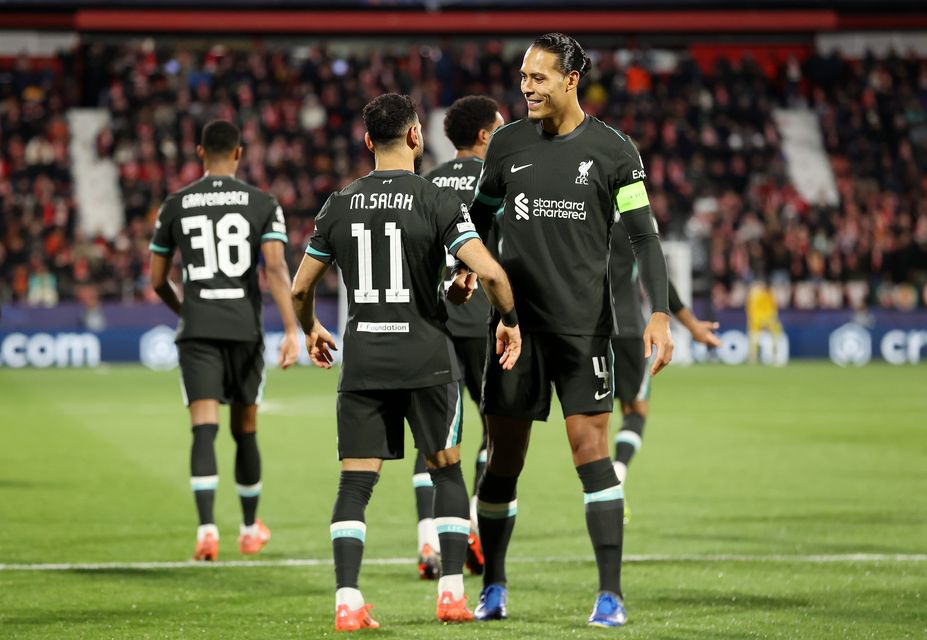 Mohamed Salah and Virgil van Dijk are also both out of contract in the summer (Liam McBurney/PA)