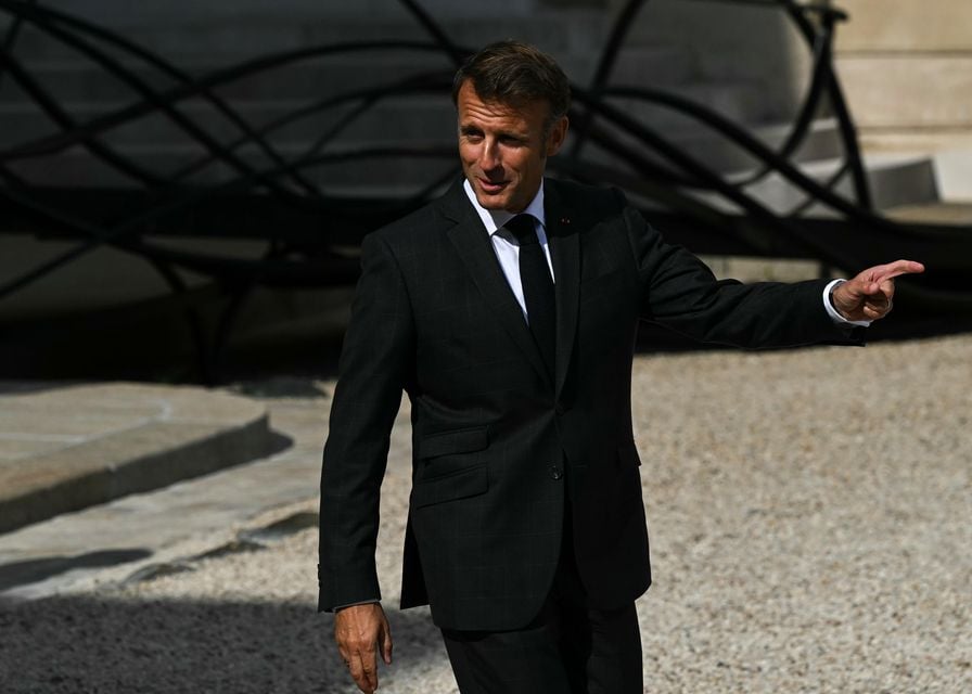 Emmanuel Macron said the use of France’s nuclear weapons would remain only in the hands of the French president (Justin Tallis/PA)