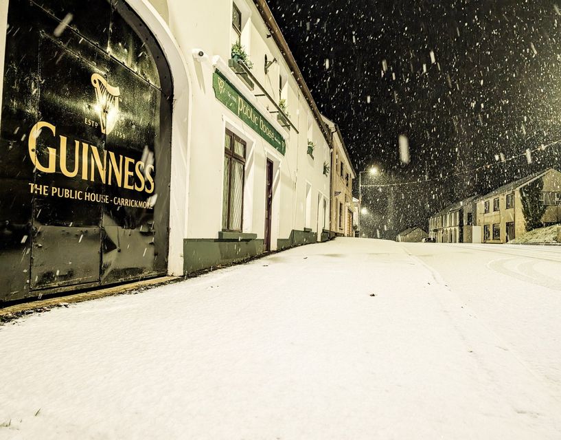 The wintry scene in Carrickmore, Co Tyrone. Photo: Aisling Kelly