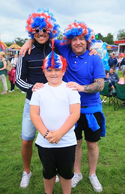 Jason Woods with his son Henry and friend Dean Bunting