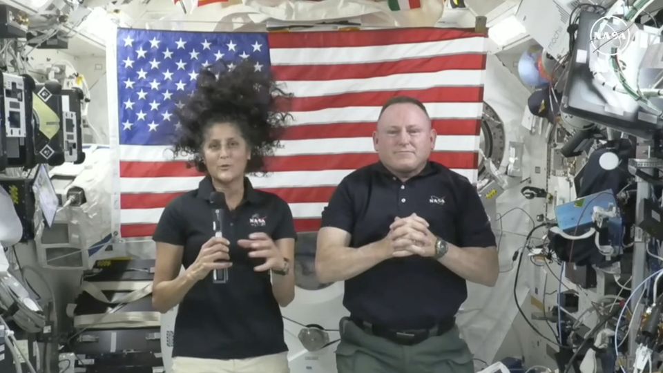 Astronauts Suni Williams and Butch Wilmore (Nasa via AP)