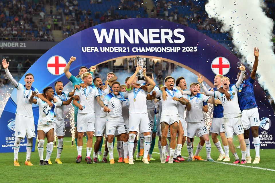 England won the 2023 Under-21 European Championship (PA)