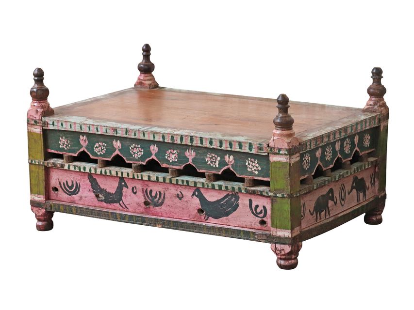 Painted Jhula Coffee Table, £325, Scaramanga
