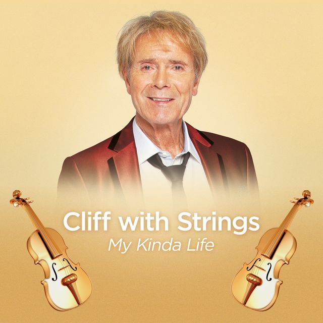 The album cover for Sir Cliff Richard’s new album Cliff With Strings – My Kinda Life (East West Records)