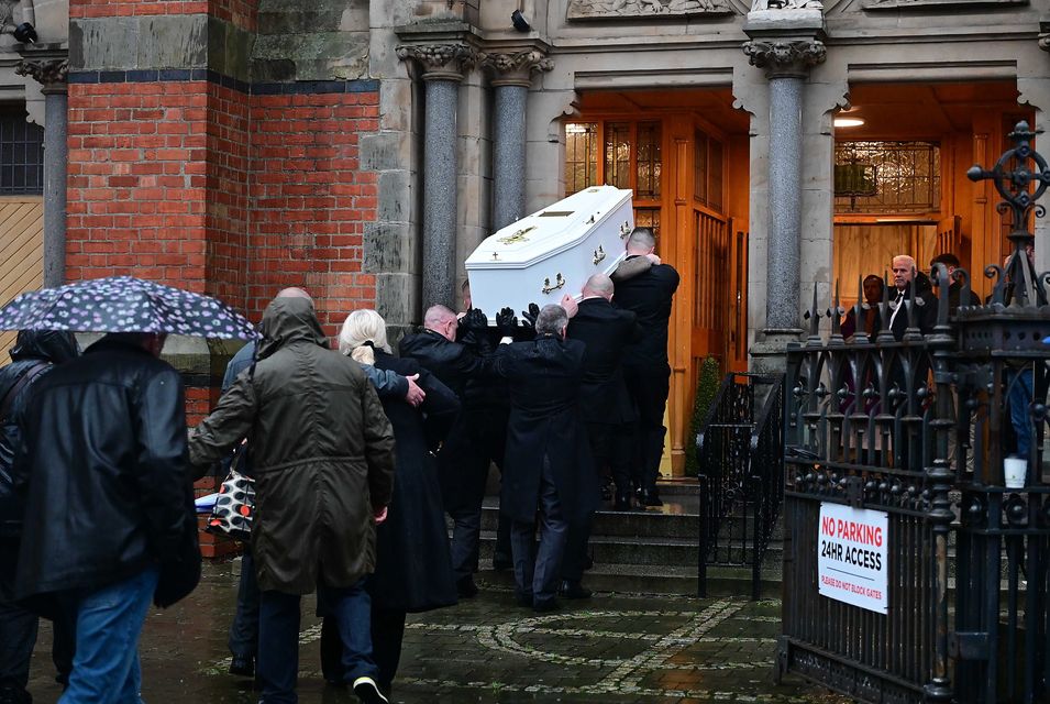 The funeral of Chloe took place at St Pauls Church in Belfast for Requiem Mass followed by burial in Milltown Cemetery.
Picture: Arthur Allison/Pacemaker Press