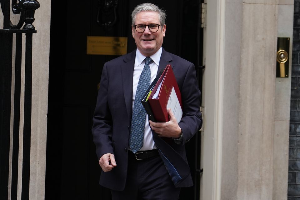 Prime Minister Sir Keir Starmer leaves No 10 for Prime Minister’s Questions and the Budget announcement (Jordan Pettitt/PA)