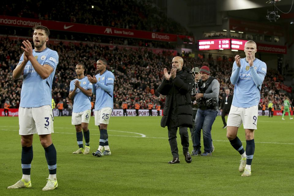 Manchester City have lost four consecutive Premier League games (Ian Hodgson/AP)