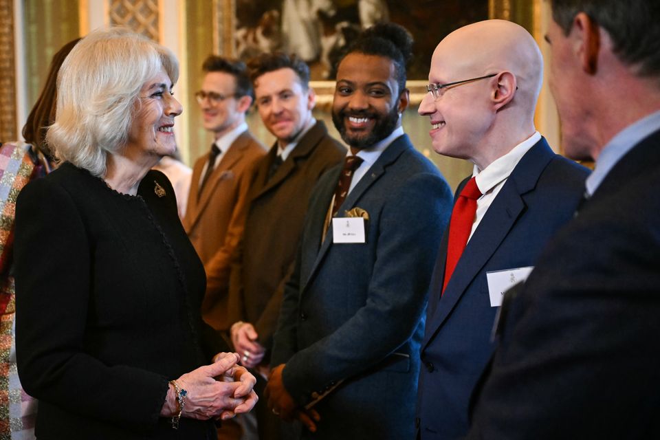 The Queen meets actor Matt Lucas, second right (Justin Tallis/PA)