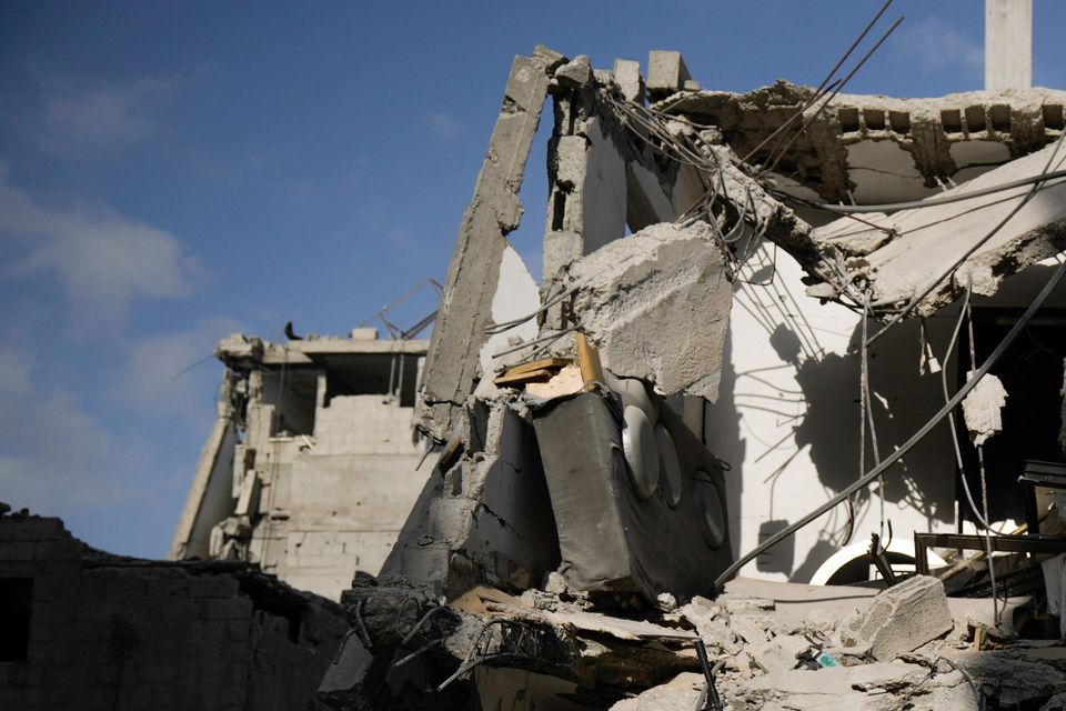 Israeli soldiers following Israeli strikes during an attack in the Gaza Strip (Leo Correa/AP)