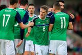 thumbnail: Northern Ireland's Conor Washington (11) celebrates with his team-mates after scoring his side's second goal during the International Friendly at Windsor Park, Belfast. PRESS ASSOCIATION Photo. Picture date: Friday May 27, 2016. See PA story SOCCER N Ireland. Photo credit should read: Niall Carson/PA Wire. RESTRICTIONS: Editorial use only, No commercial use without prior permission, please contact PA Images for further information: Tel: +44 (0) 115 8447447.