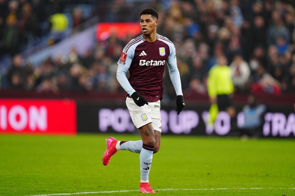 Marcus Rashford made his Villa debut as a second-half substitute (Mike Egerton/PA)