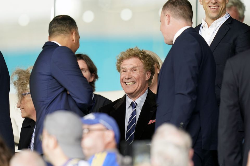 Will Ferrell (centre) bought a minority stake in Leeds back in May (Danny Lawson/PA)