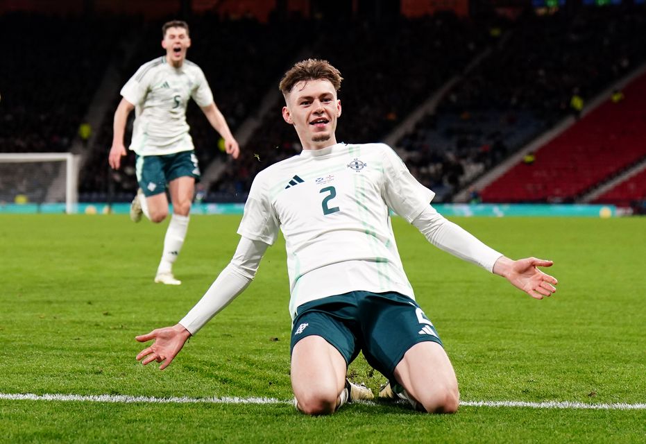 Conor Bradley has scored three goals in his last six games for Northern Ireland (Jane Barlow/PA)