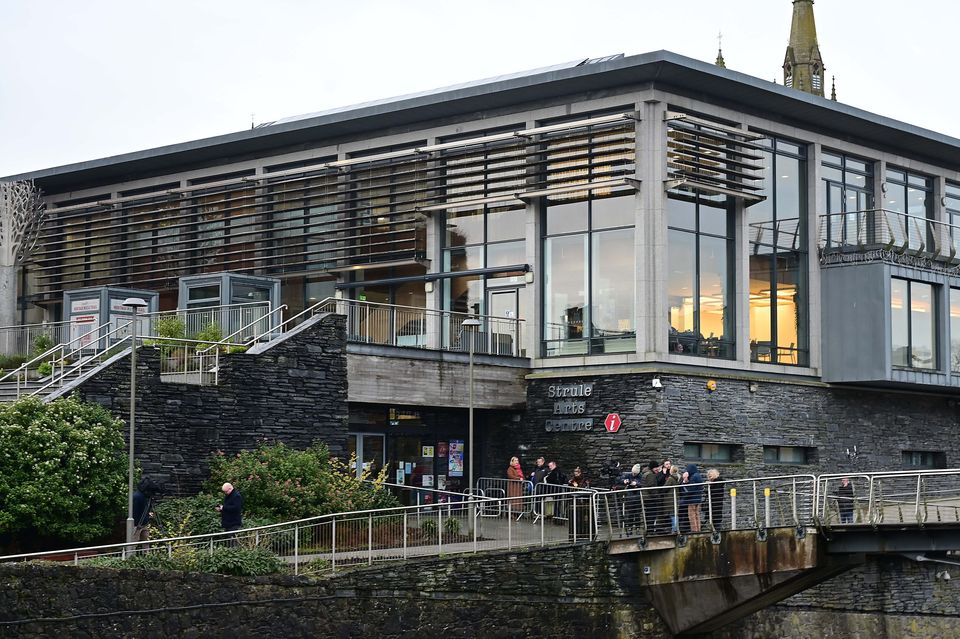 Strule Arts Centre in Omagh where the inquiry is taking place. Pic: Pacemaker Press