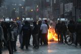 thumbnail: Loyalist protesters block of the Newtownards Road Belfast where shots are reported to have been fired on Saturday January 5 2013