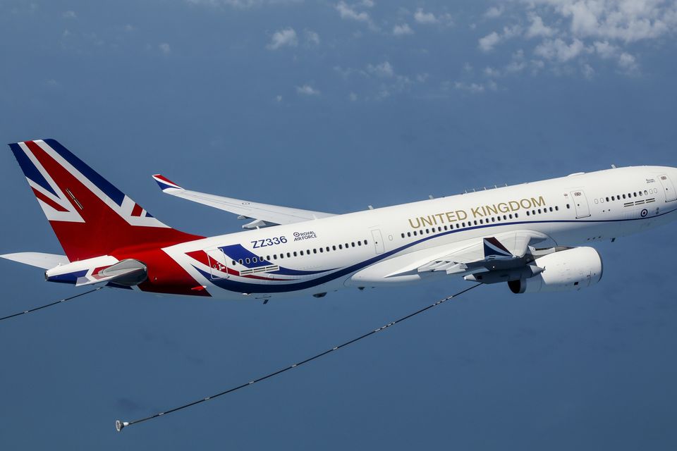 RAF Voyager takes to the skies after red, white and blue makeover |  BelfastTelegraph.co.uk