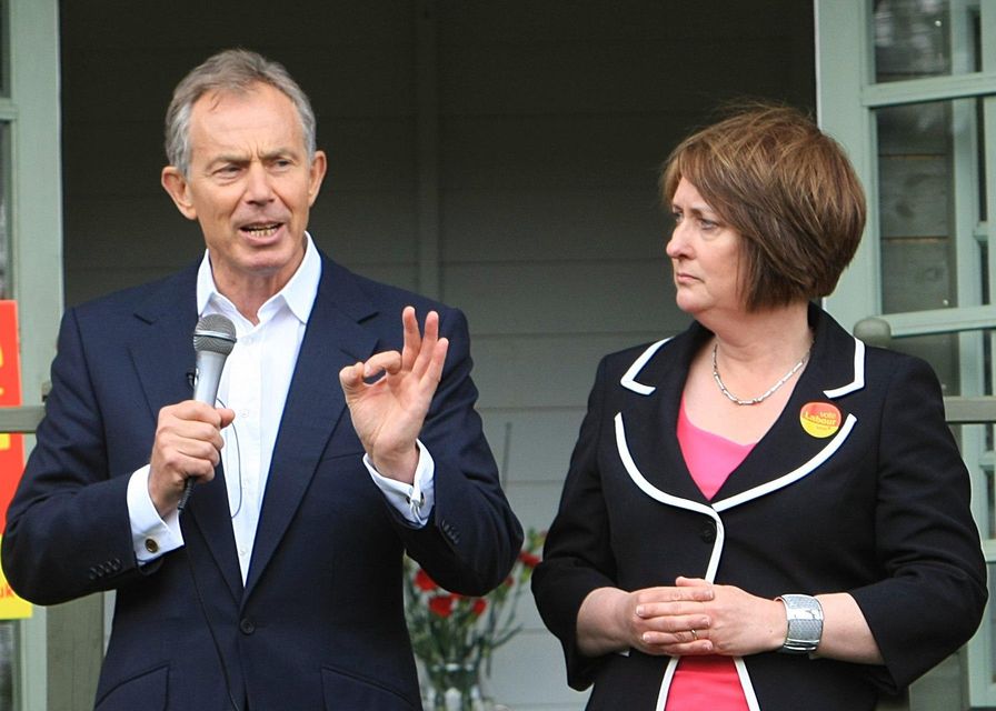 Jacqui Smith and Tony Blair in 2010 (David Jones/ PA)