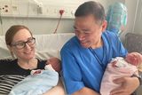 thumbnail: Vince Rosales with mum Roisin McGorrian, daughter Aoife and son Shea