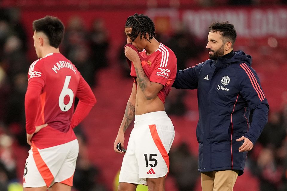 Manchester United players have struggled to cope with Ruben Amorim’s tactical ideas (Martin Rickett/PA)