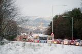 thumbnail: Rush hour traffic on the Ballygowan Road in east Belfast after snow fell across Northern Ireland overnight.  - 17th January 2018
