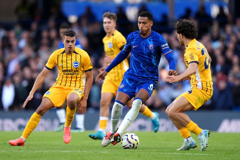 Levi Colwill (centre) has impressed with Chelsea this season (Bradley Collyer/PA)