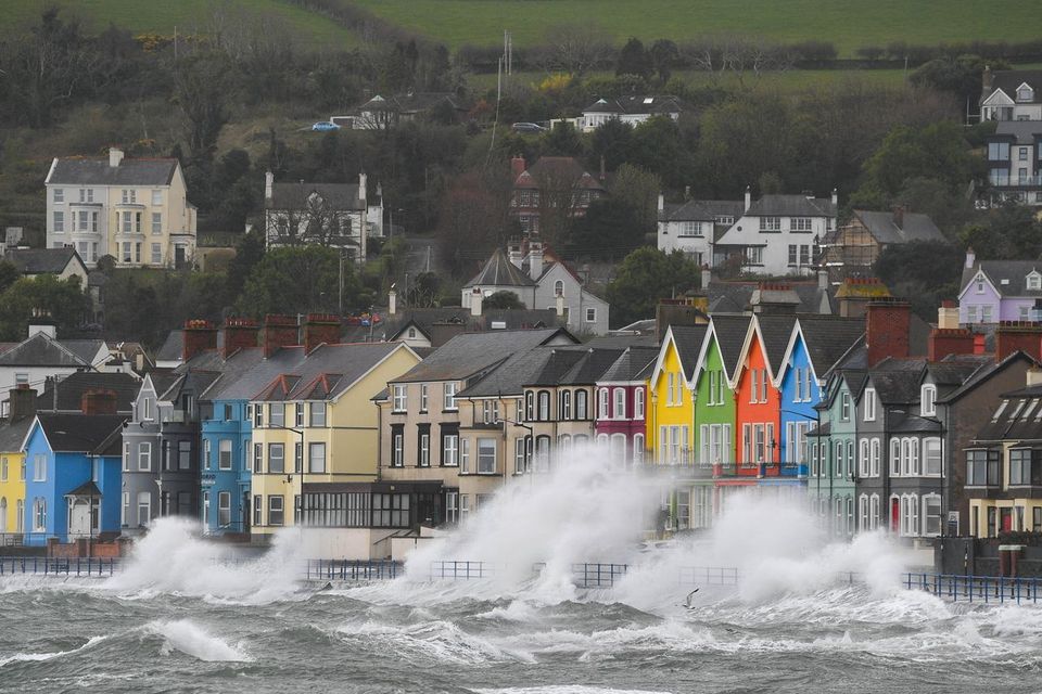 Coastal areas have been warned to expect sea spray due to the weather warning. Pic: Andrew McCarroll/Pacemaker Press