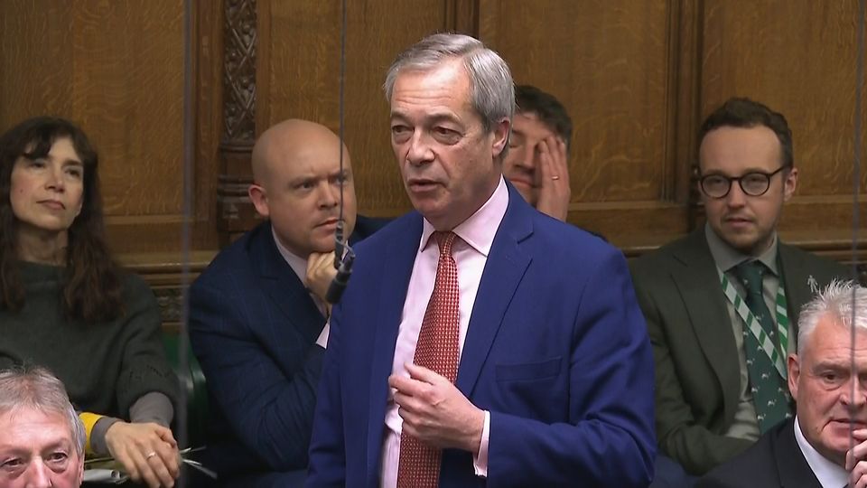 Reform UK leader Nigel Farage said the ICJ’s advisory decision in 2019 had ‘no force of legal power whatsoever’ (House of Commons/UK Parliament/PA)