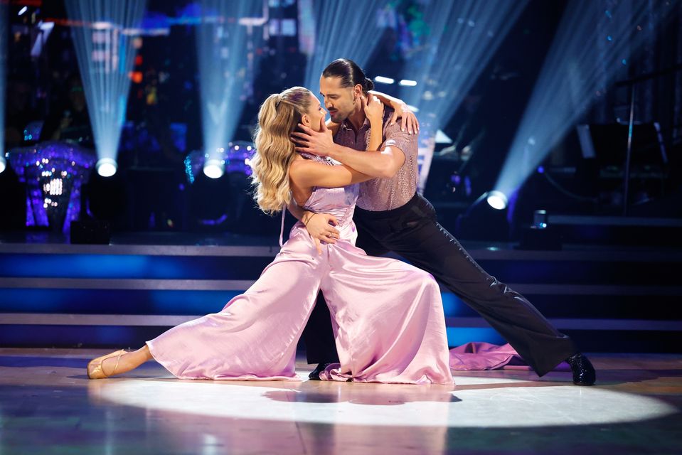 Zara McDermott and Graziano Di Prima on Strictly Come Dancing (Guy Levy/PA)