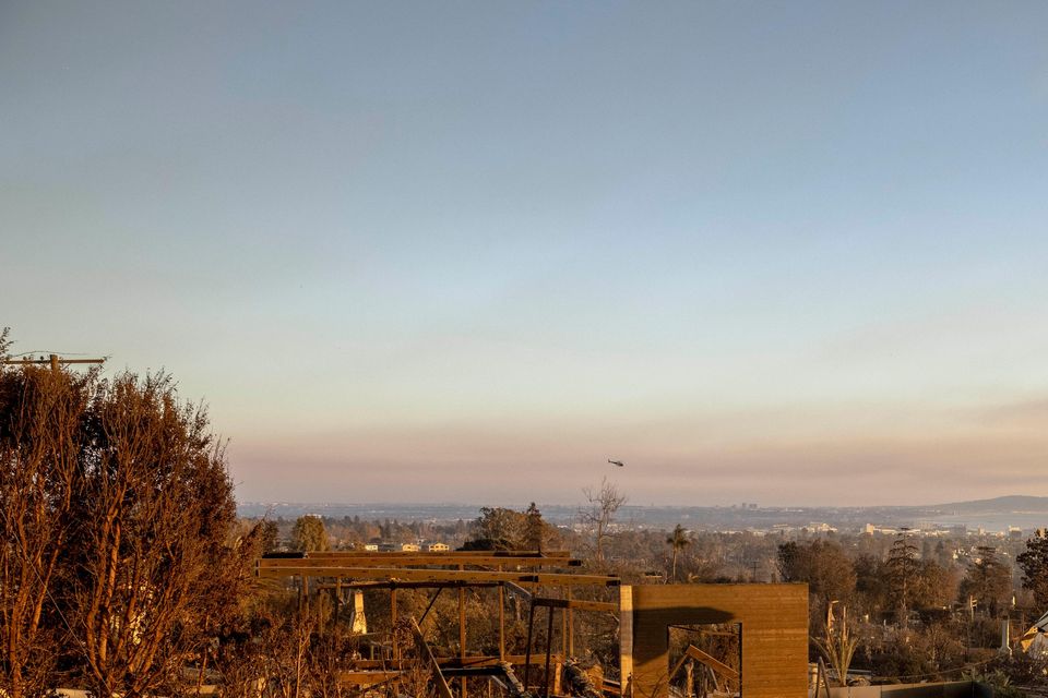 A home destroyed by the Palisades fire (Stephen Lam/San Francisco Chronicle/AP)