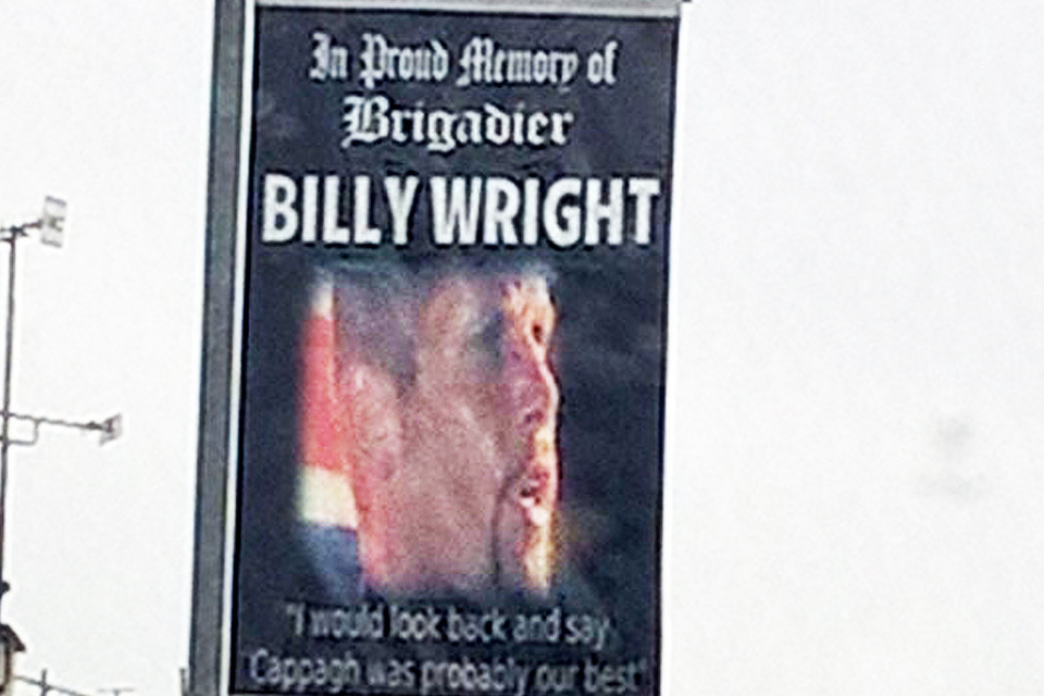 Banner tribute to LVF killer Billy Wright erected in Tyrone ...