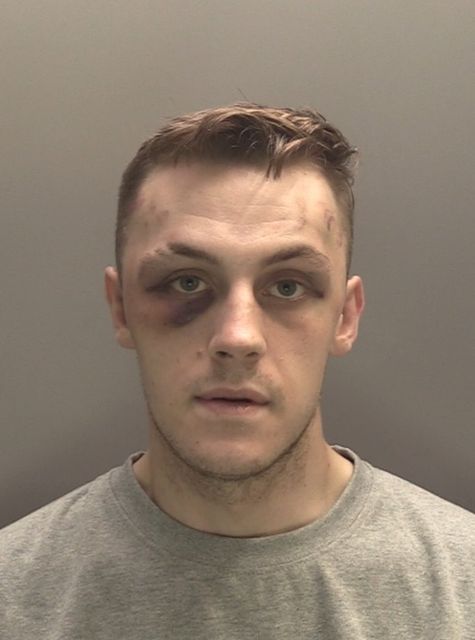 Ellis Wharton, 22, of, Kirkdale, was jailed for 11 months after pleading guilty to burglary with intent to steal and assaulting an emergency services worker (Merseyside Police/PA)