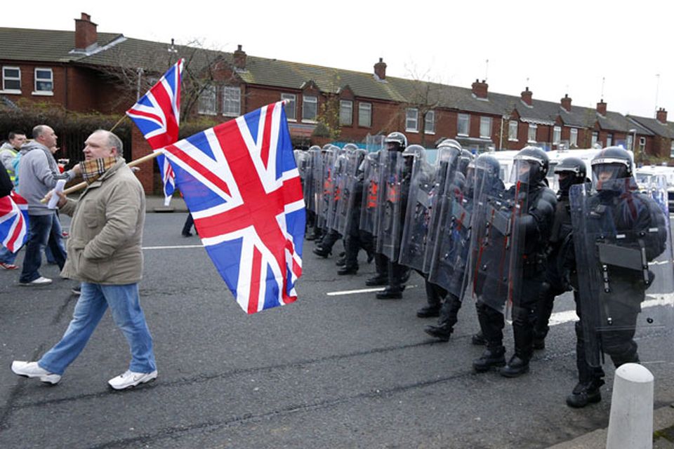 PSNI officers on the Lower Newtownards