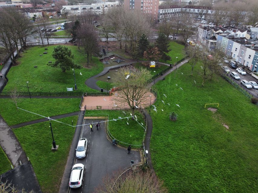 Rawnsley Park near to the scene in the St Philips area of Bristol (Ben Birchall/PA)